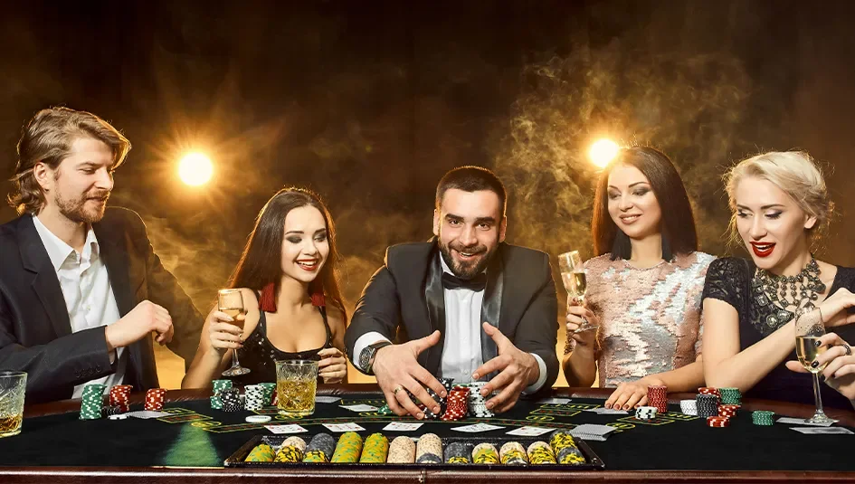 Ambiente de cassino ao vivo